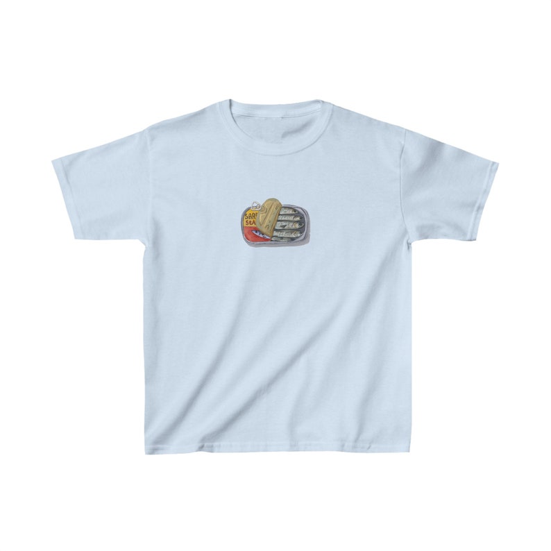 Sardine Retro Baby Tee, Y2K Clothing, Y2K Aesthetic Baby Tees, Fish Baby Tee, Summer Graphic Womens Tshirt image 8