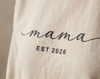 Personalized Mama Sweatshirt, Custom Est Year with Kids' Names on Sleeve