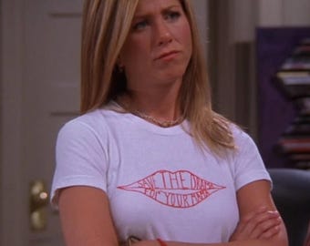 Save the Drama for your Mama Baby Tee, Rachel Green Shirt, Gift for Friends Fans, Retro 90's Baby Tee, Vintage y2k Friends Top, Printed Tee