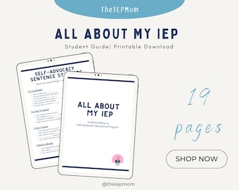 Printable  |  All About My IEP