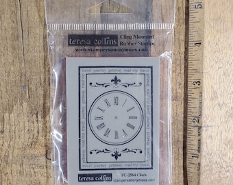 Teresa Collins/ Clock Stamp /Cling Mounted Stamp/ TC-2564