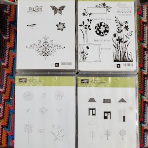 NIEUW StampinUp! Stempelset/rode rubberen stempel/u kiest/geloof gewoon /zoete zomer/gelukzaligheid