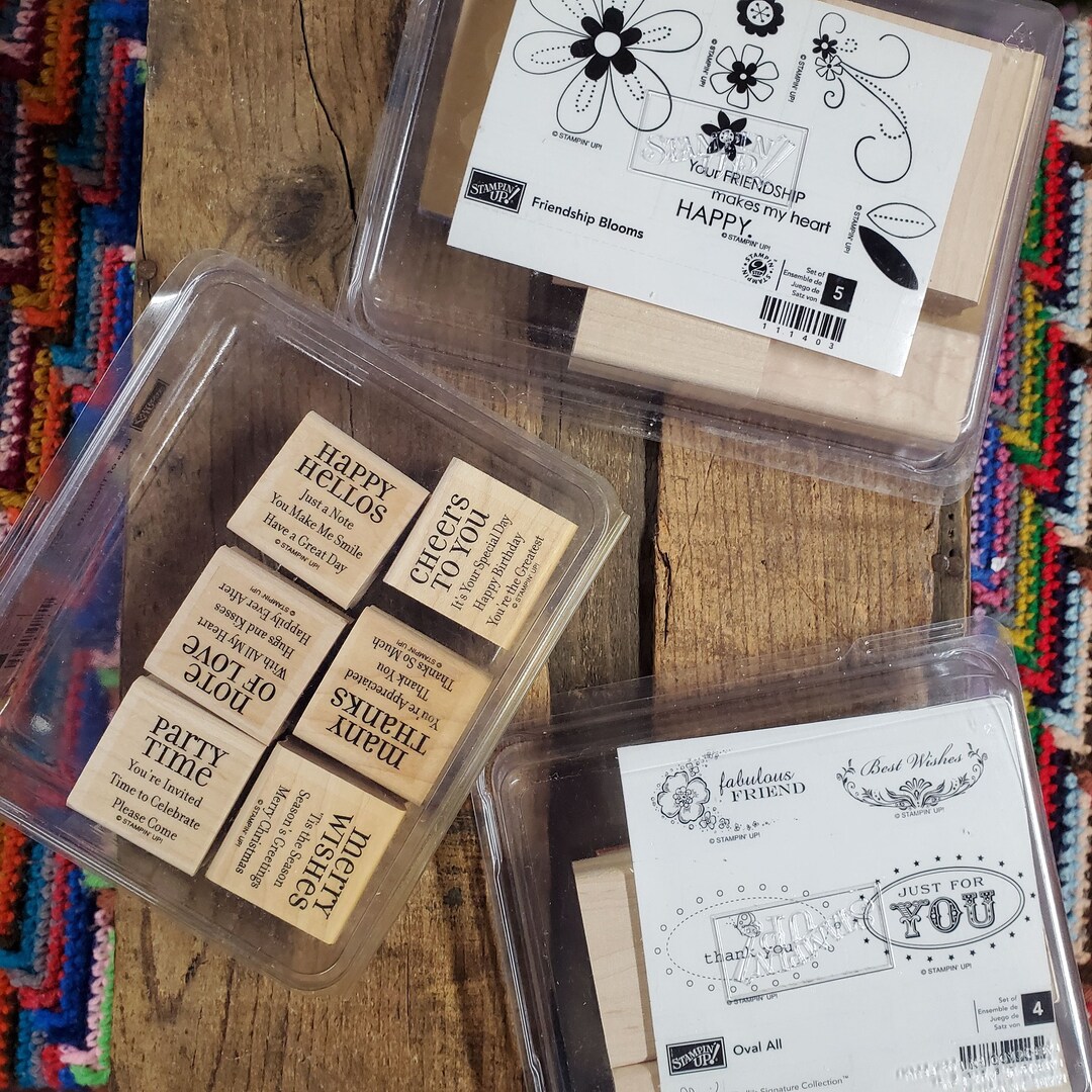 NEW Stampin Up Stamp Set/ Wood Mounted Rubber Stamp/ You Choose/ Oval ...
