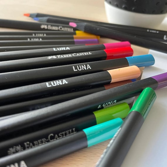 Personalized Coloring Pencils, Faber-castell Black Edition, High Quality  Colored Pencils, Personalized Coloring Pencil for Adults and Kids 