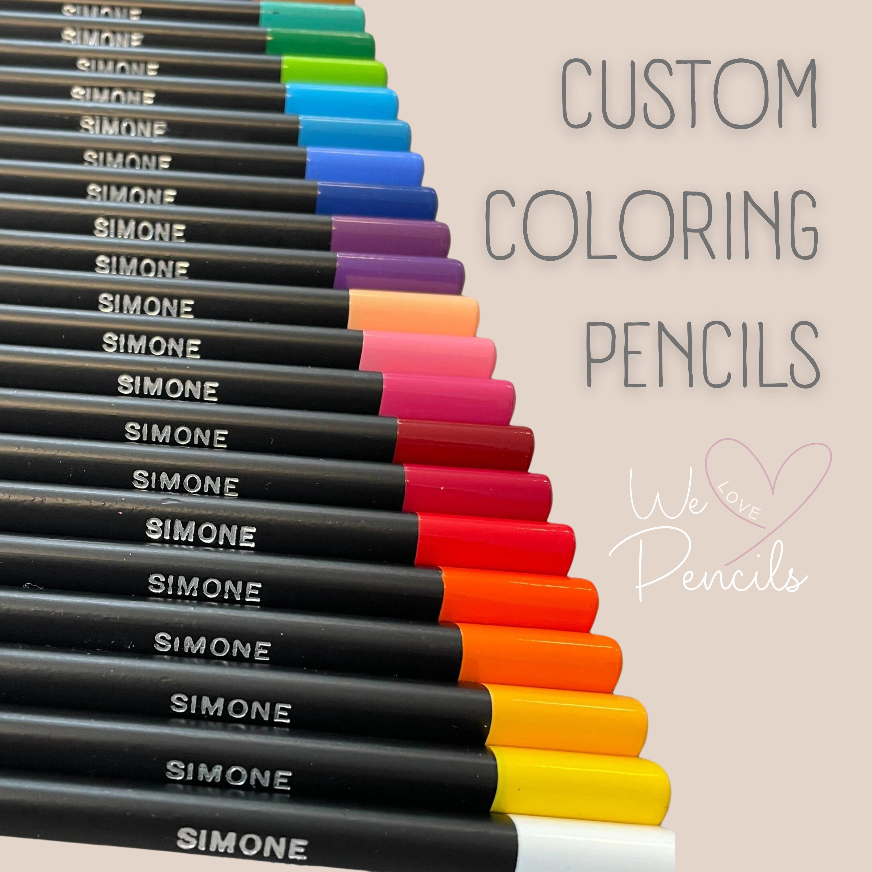 Personalised Jumbo Watercolour Pencils Tin 