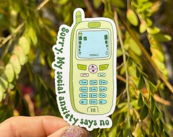 Anxiety Sticker Social Anxiety Sticker Anxiety Meme Retro Anxiety Sticker Mental Health Sticker Funny Anxiety Sticker Sarcastic Sticker