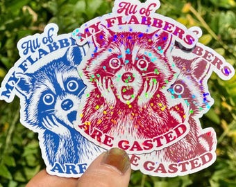 Raccoon Sticker Funny Sarcastic Raccoon Decal Silly Mental Health Sticker Dark Humor Sticker Meme Sticker Sarcastic Animal Office Humor Gift