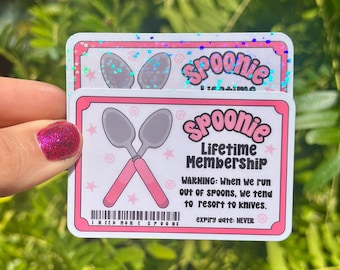 Chronic Illness Sticker Spoonie Sticker Invisible Illness Disability Sticker Spoonie Awareness Spoonie Humor Spoonie Gift Hidden Illness