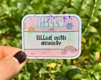 Mental Health Sticker Anxiety Sticker Funny Anxiety Sticker Sarcastic Sticker Anxious Sticker Mental Health Gift for Her Anxiety