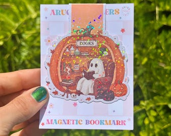 Ghost Bookmark Halloween Ghost Reading Bookmark Magnetic Pumpkin Cat Bookmark Cute Reading Gift Book Lover Gift Book Club Gifts Reader