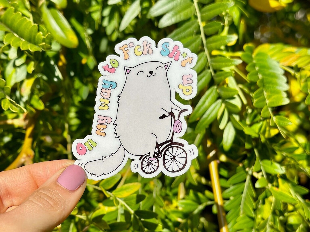 Funny Cat Sticker Meme Sticker Cat Meme Sticker Funny Meme Sticker Fuck ...