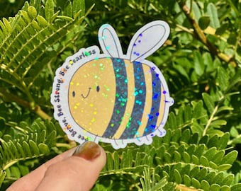 Bee Sticker Bumblebee Sticker Cute Bee Decal Honeybee Sticker Bee Water Bottle Sticker Inspirational Quote Sticker Gift for Kids Bee Lover