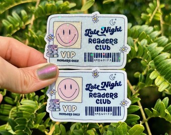 Book Club Sticker Library Card Sticker Bookish Merch Bookish Sticker Booktok Sticker Gift for Reader Cute Book Sticker Reading Gift