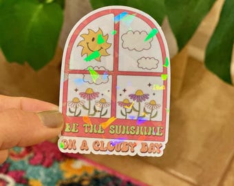 Sunshine Sticker Positive Quote Sticker Affirmation Sticker Retro Mental Health Sticker Inspirational Encouraging Sticker Motivational