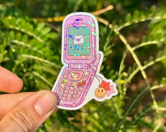 Flip Phone Y2K Sticker Nostalgic Sticker Preppy Sticker 90s Nostalgia 80s Sticker 2000s Sticker Millennial Gift Idea 2000s Inspired Sticker