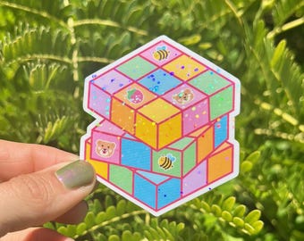 90s Sticker Preppy Sticker Y2K Sticker Nostalgic Sticker 90s Nostalgia 2000s Sticker Rubik Cube Sticker Girly Sticker Millennial Stickers
