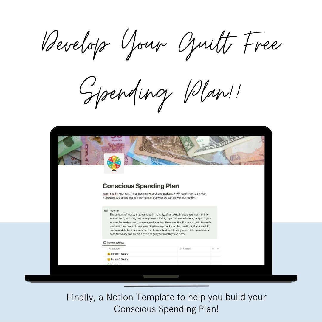 Conscious Spending Plan Notion Template Etsy