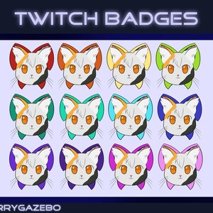 Calico Kitty Cat Bow Sub/Bit Badges - Twitch