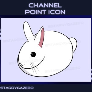 White Bunny Rabbit Open Eye Channel Point Icon Twitch