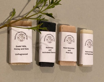 Natural soap sample set SLS paraben free cleansing soap bar gift for him or her mum teacher  Christmas birthday