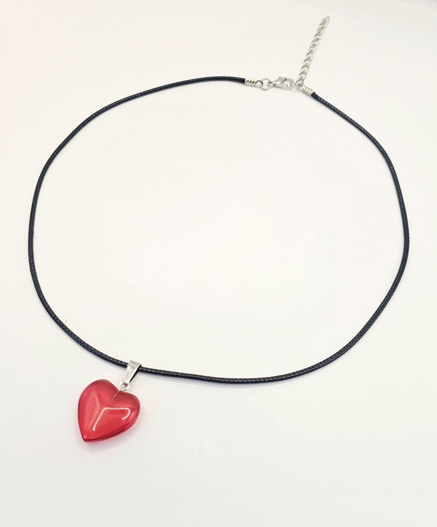 Olivia Rodrigo Red Heart Necklace - Etsy