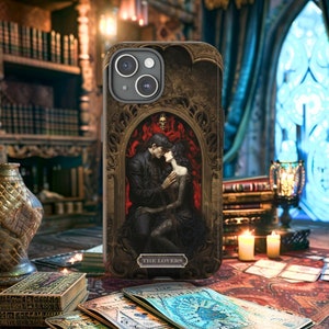 Étui pour portable carte de tarot The Lovers, étui pour smartphone Arcanes majeurs, protection pour téléphone portable résistante, mate ou brillante, protection pour téléphone portable à imprimé mystique