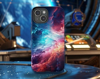 Nebula Print Tough Phone Case: Deep Space Mobile Cover