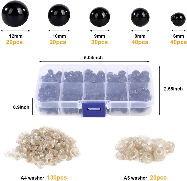 300PCS Safety Eyes for Crochet Plastic Safety Eyes Craft Etsy