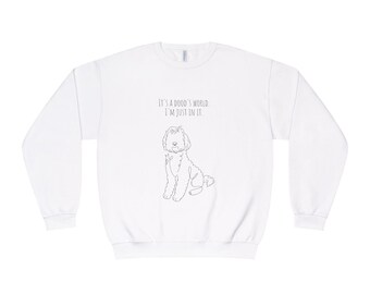 Bluza z nadrukiem psa | uroczy prezent dla właściciela psa, psiej mamy