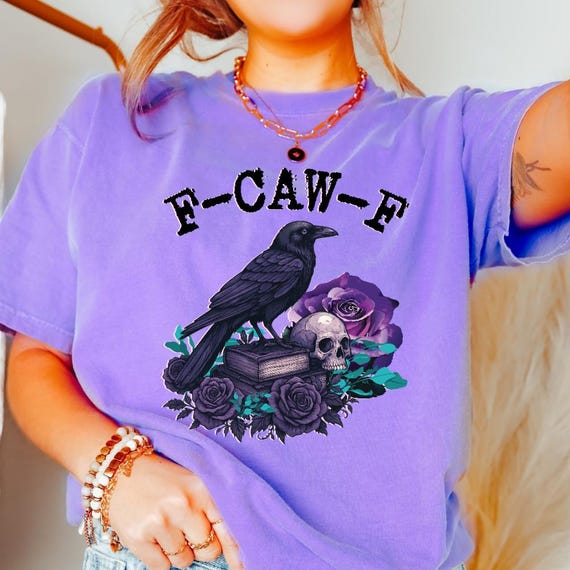 Funny Gothic Fcawf Crow Shirt: Dark Humor Raven Graphic Tee