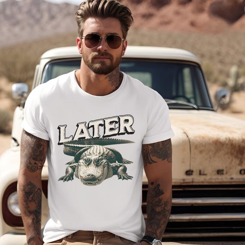 Later Alligator Shirt, Funny Shirts for Him, Retro Women's Shirts, Later Gator Tshirt, Alligator Shirts Funny Animal Shirt Adult Fun Tshirts