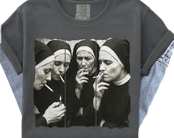 Alt Shirts for Men, Alt Shirts for Women, Grunge Aesthetic Shirt, Goth Punk Shirts, Streetwear Graphic Tees, Funny Nun Tshirt Alt Sweatshirt
