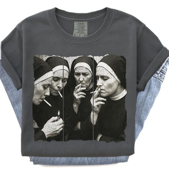 Alt Shirts for Men, Alt Shirts for Women, Grunge Aesthetic Shirt, Goth Punk Shirts, Streetwear Graphic Tees, Funny Nun Tshirt Alt Sweatshirt