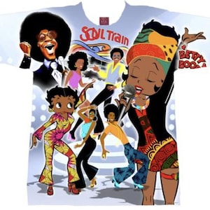 Soul Train Black Betty Boop Esther Jones T-Shirts, Betty Boop Knows Jazz, Living My Best Life Black Women History #BettyBoop #BlackBettyBoop
