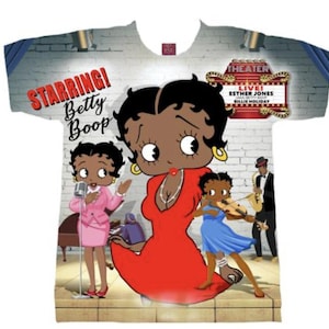Starring The Real Black Betty Boop- Esther Jones T-Shirts Betty Boop Loves Jazz Living My Best Life Vacation  #AfricanAmericanBettyBoop