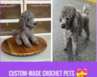 Custom Crochet Dog, Custom Crochet Pet, Handmade Pet Memorial Plush, Custom Crochet Cat, Soft Huggable Custom Crochet Stuffed Animal