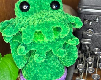 Man Eating Plant (Purple Pot) - Baby Ralph Crochet Plushie