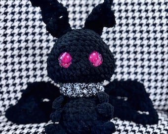 Crochet Mothman Plushie: Spooky Chenille Cryptid Doll
