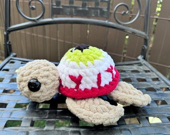 Eyeball Turtle Plushie: Spooky Crochet Halloween Decor
