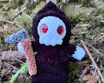 Grim Reaper Plushie: Handmade Gothic Toys