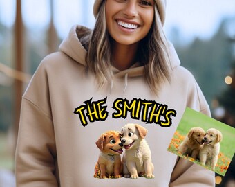 Disney Custom Family Sweatshirt,Disney Custom shirt,Disney Pixar photos Shirt,Digital Custom Photo Shirt,Cartoon Portrait Tee,Design Shirt