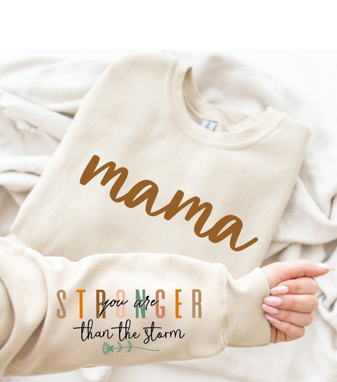 STRONG MAMA RAISING STRONG WOMEN Graphic Sweatshirt
