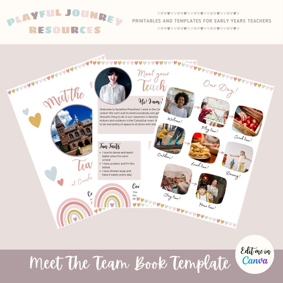 Meet the Team Template Book, Meet the Teacher Template, Meet the Class ...