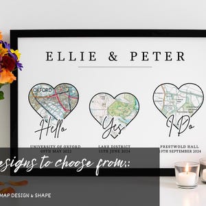 Impression de carte personnalisée où nous nous sommes rencontrés, cadeau d'anniversaire personnalisé, impression numérique notre premier rendez-vous, cadeaux attentionnés pour lui elle, gif pour couple de mariage