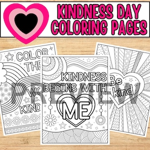 Kindness Day Coloring Pages | World Kindness Day Coloring Pages Activities | Happy World kindness Day Coloring Activities