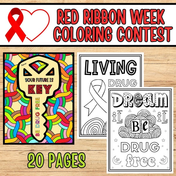 Red Ribbon Week Coloring Pages, Red Ribbon Week Coloring Contest