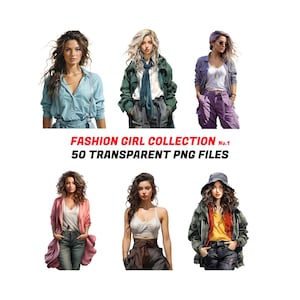 Mode Mädchen Aquarell Clipart, transparente PNG, digitaler Download, Karte machen Frau, kommerzielle Nutzung, Lady Boss Clipart, Girl Boss Clipart