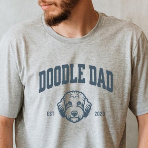 Customized Doodle Dad Shirt, Goldendoodle Lover T-shirt, Dog Dad Gifts, Gift for Boyfriend, Labradoodle Dog Tshirt, Gift for Husband