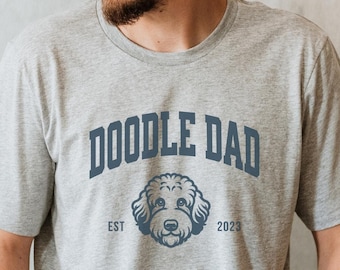 Customized Doodle Dad Shirt, Goldendoodle Lover T-shirt, Dog Dad Gifts, Gift for Boyfriend, Labradoodle Dog Tshirt, Gift for Husband