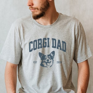 Corgi Dad Shirt, Corgi Lover T-shirt, Dog Dad Gifts, Gift for Boyfriend, Corgi Dog Tshirt, Men's Tees, Gift for Husband